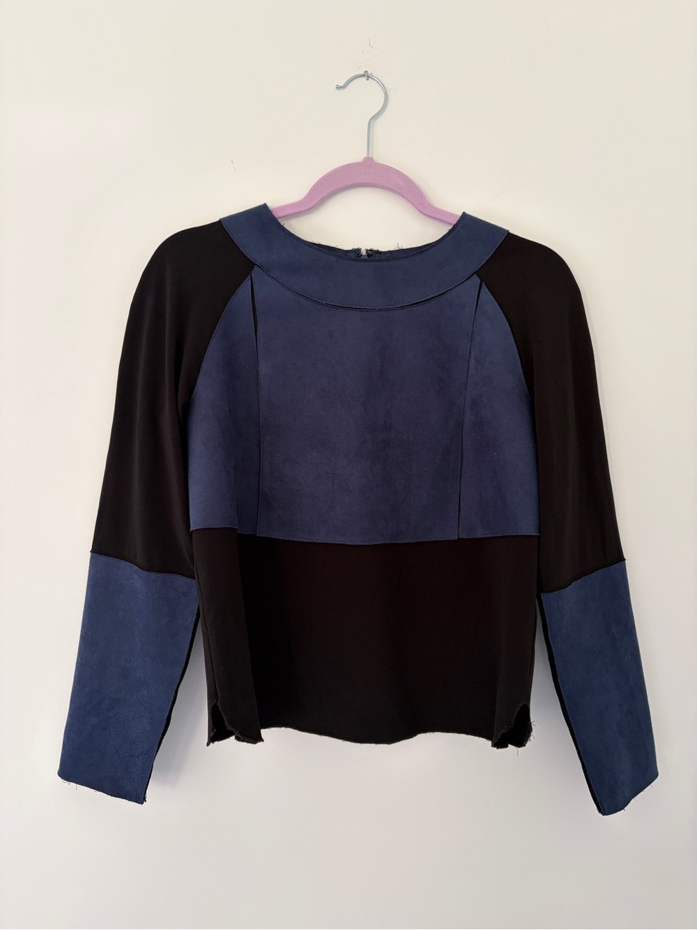 The People Vs. Navy and Black Colorblock Crew Sweatshirt